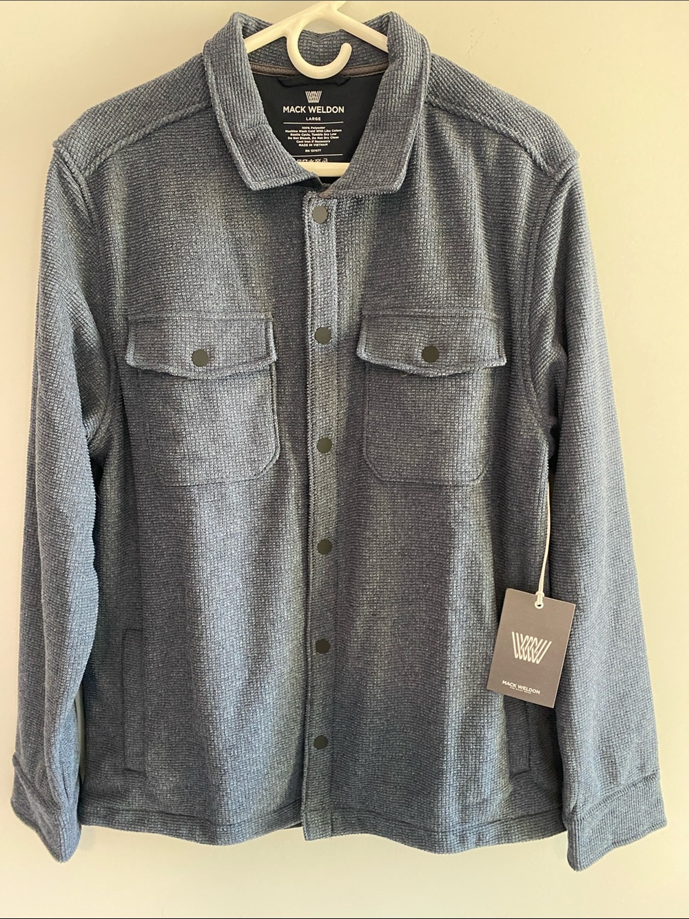 Mack Weldon Men's Slate Blue Latitude Shirt Jacket